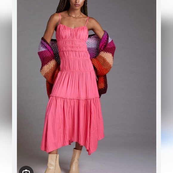 Anthropologie Ruched Slip Dress - black - Picture 2 of 6